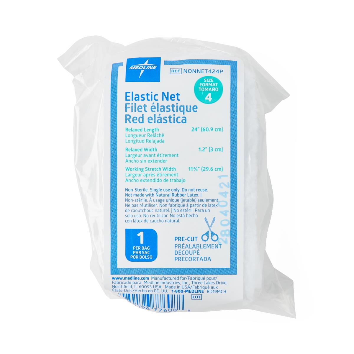 Medline Precut Elastic Wound Retainer Nets
