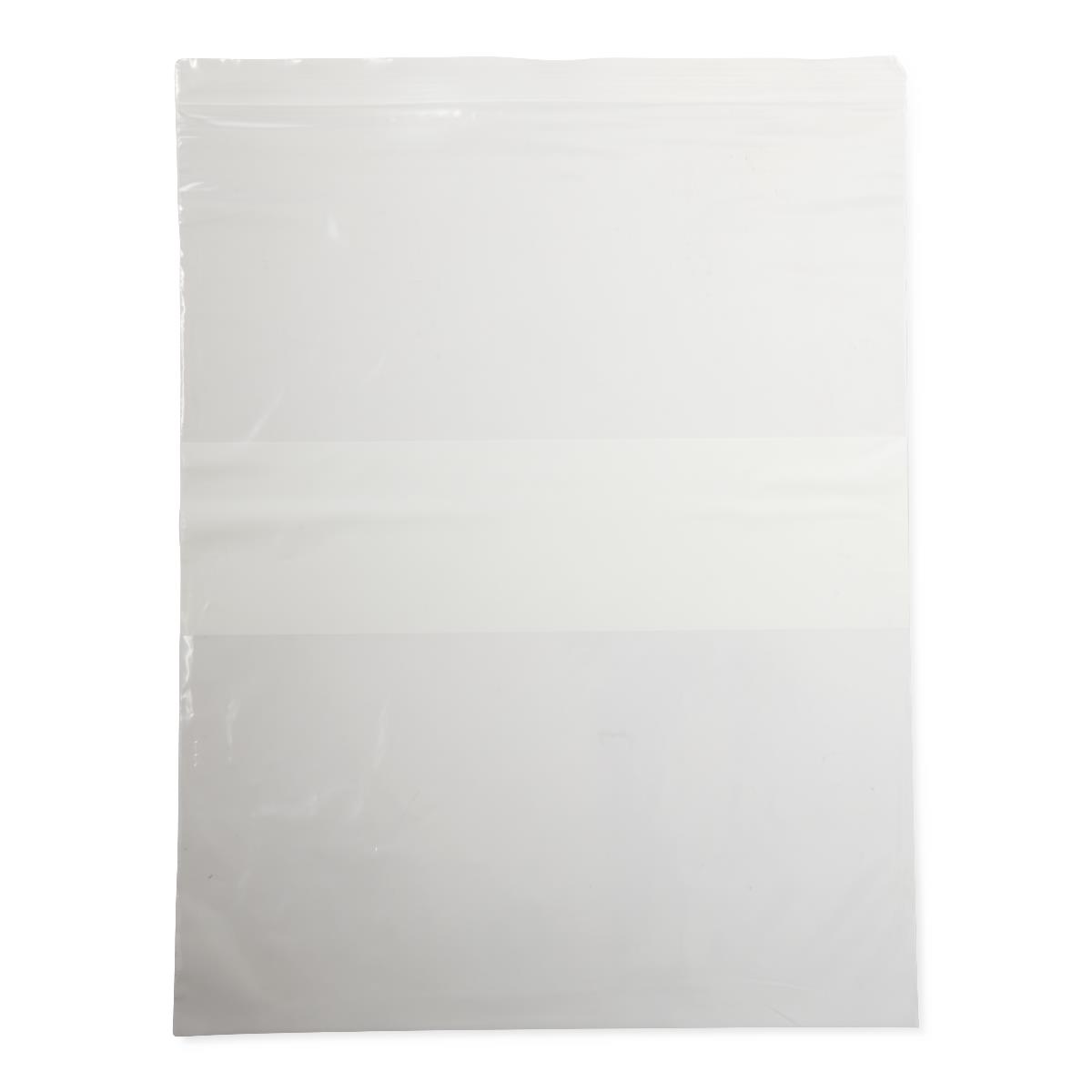 Medline Plastic Zip Closure Bags with White Write-On Block
