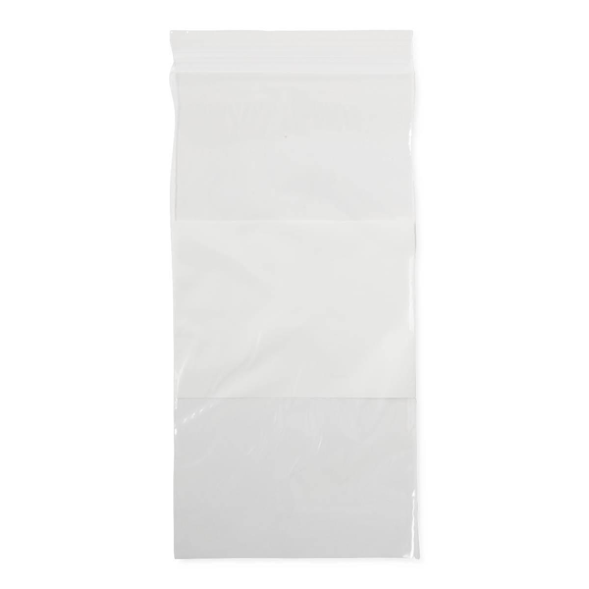 Medline Plastic Zip Closure Bags with White Write-On Block