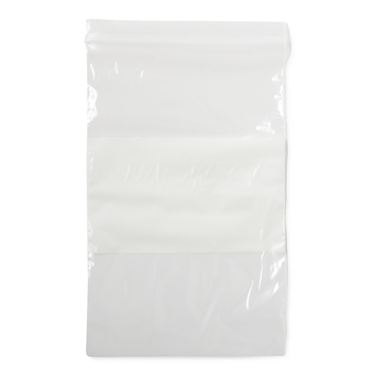 Medline Plastic Zip Closure Bags with White Write-On Block
