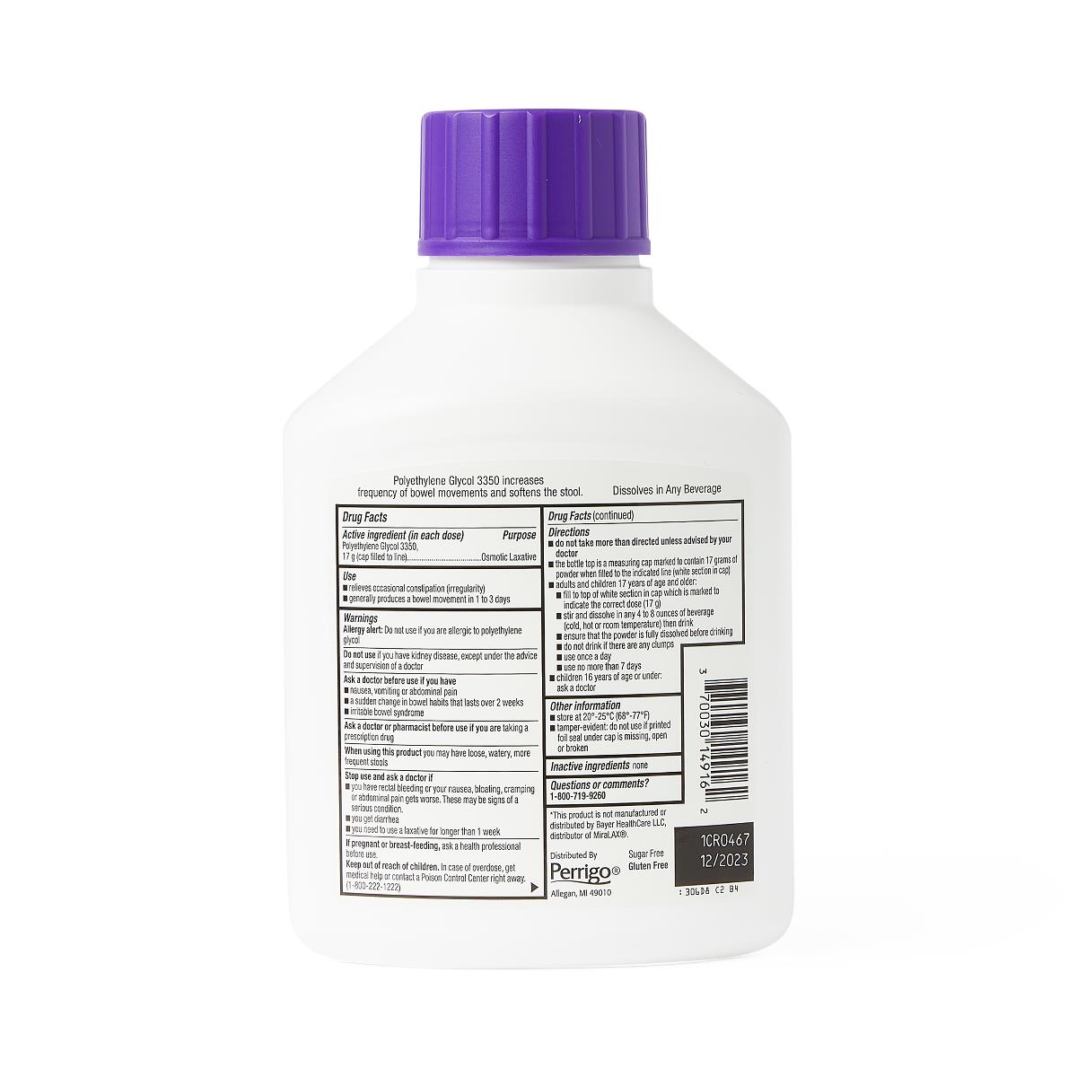 Goodsense Clearlax Polyethylene Glycol Laxative Powder - BeHope