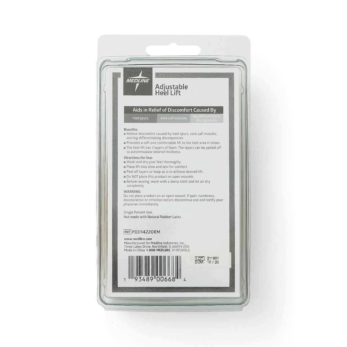 Medline Adjustable Heel Lifts