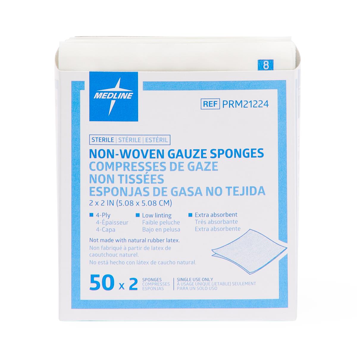 Medline Sterile Nonwoven Gauze Sponges