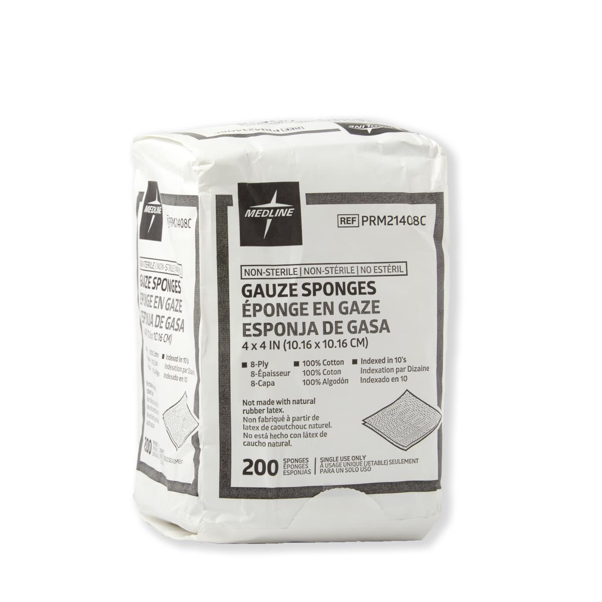 Medline Nonsterile 100% Cotton Woven Gauze Sponges