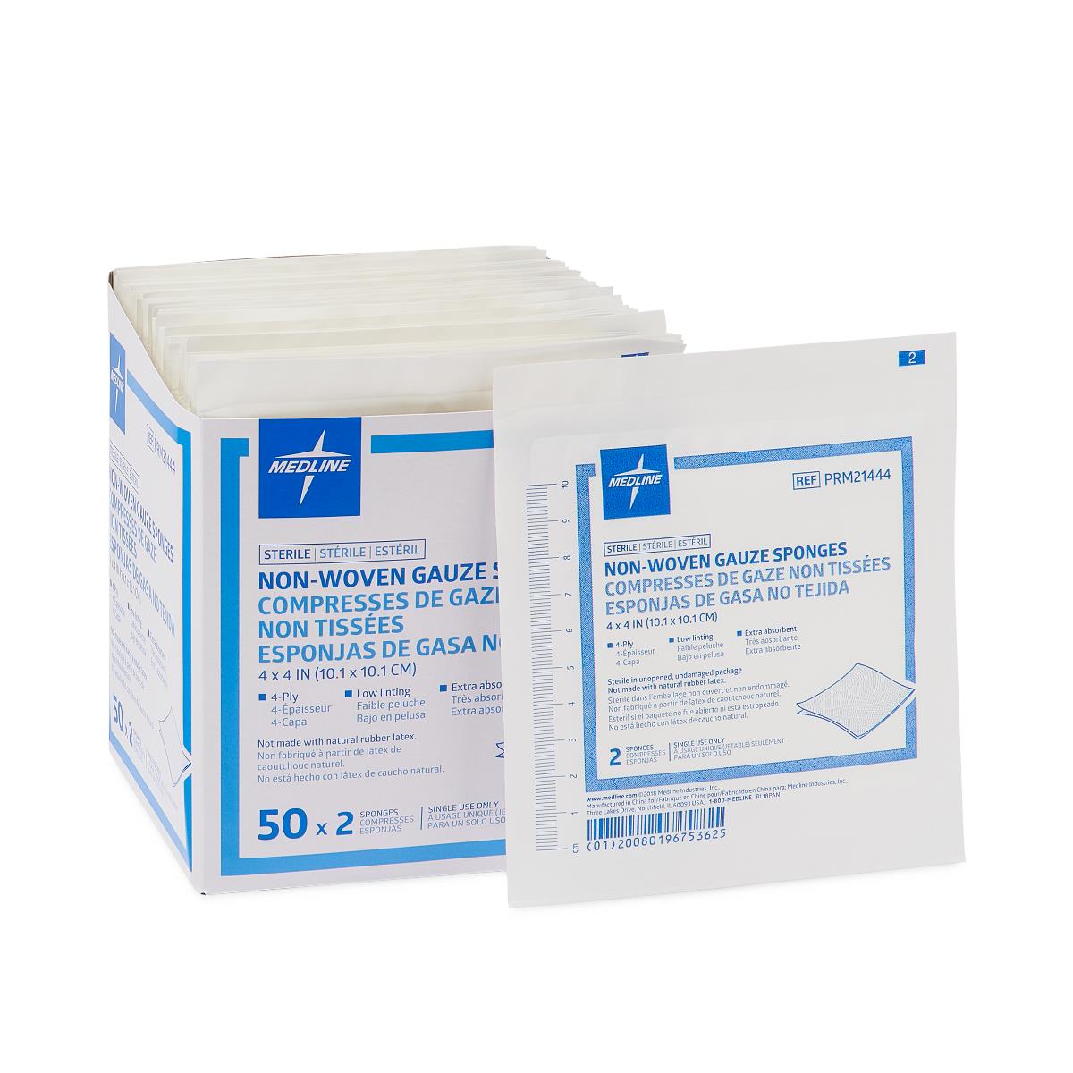 Medline Sterile Nonwoven Gauze Sponges - BeHope