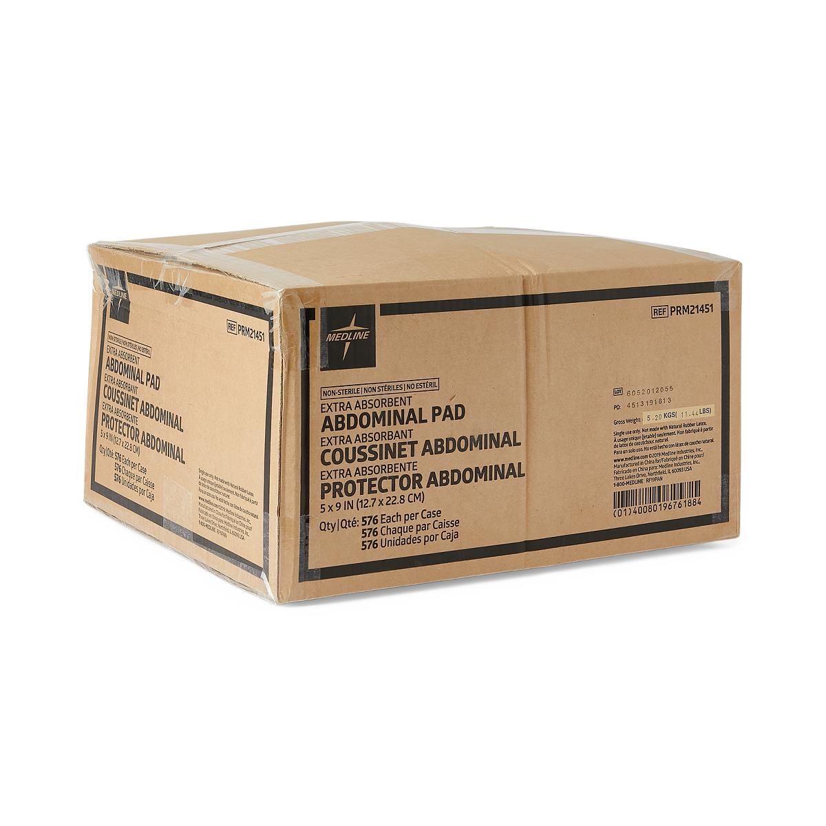 Medline Essentials Nonsterile Abdominal Pads