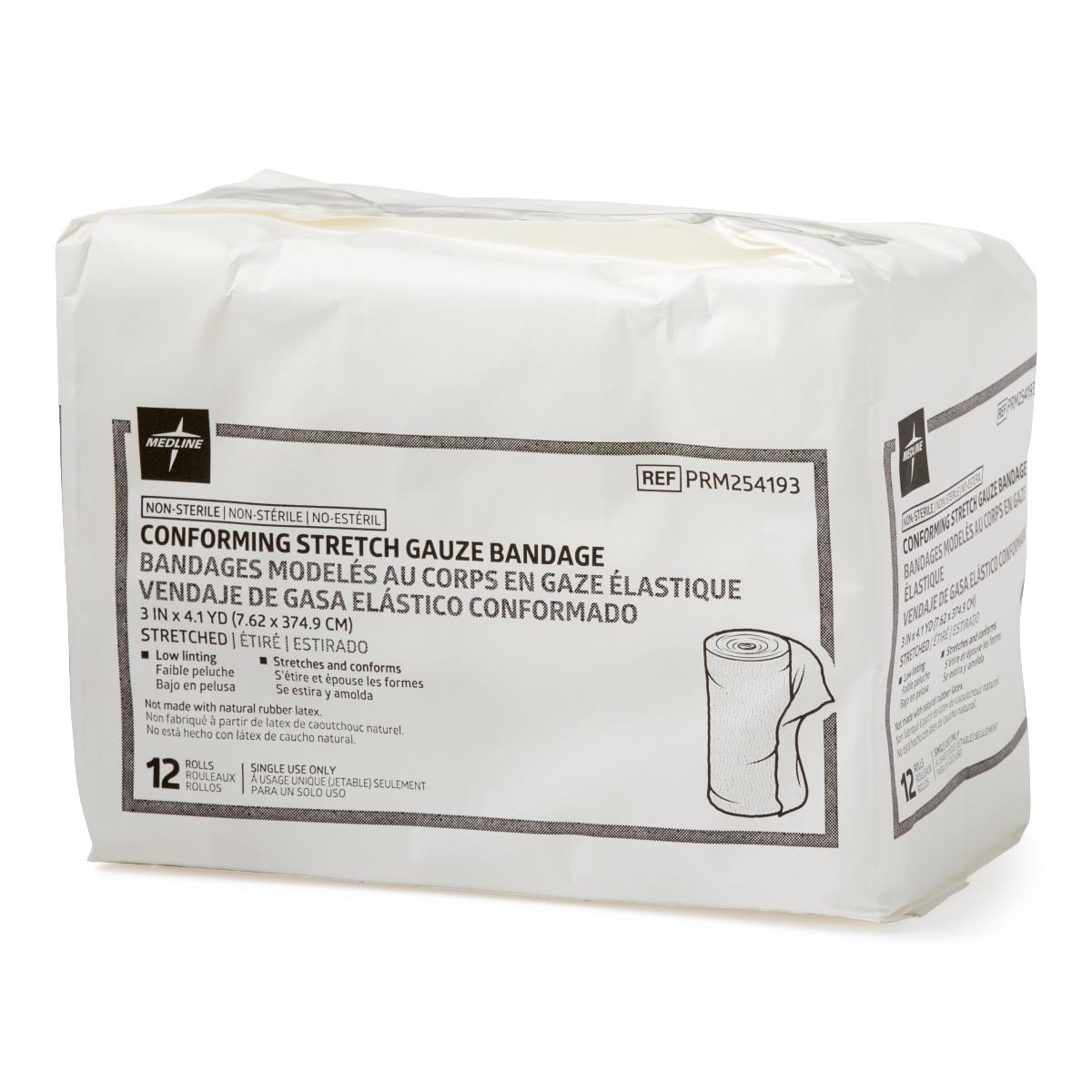 Medline Nonsterile Conforming Stretch Gauze Bandages