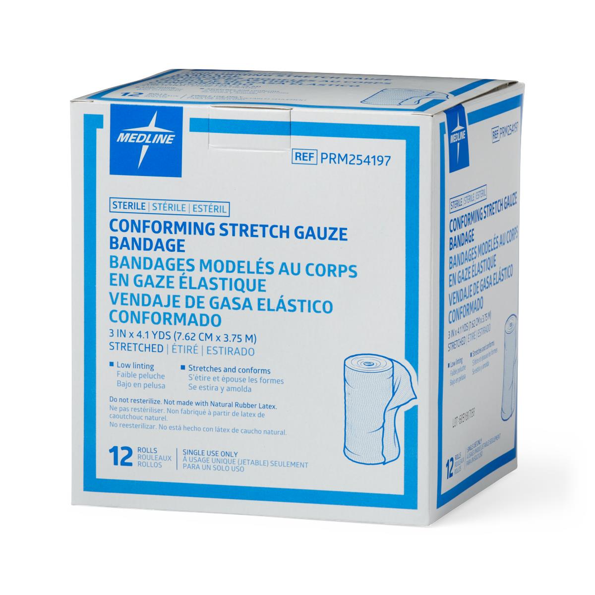 Medline Sterile Conforming Stretch Gauze Bandages