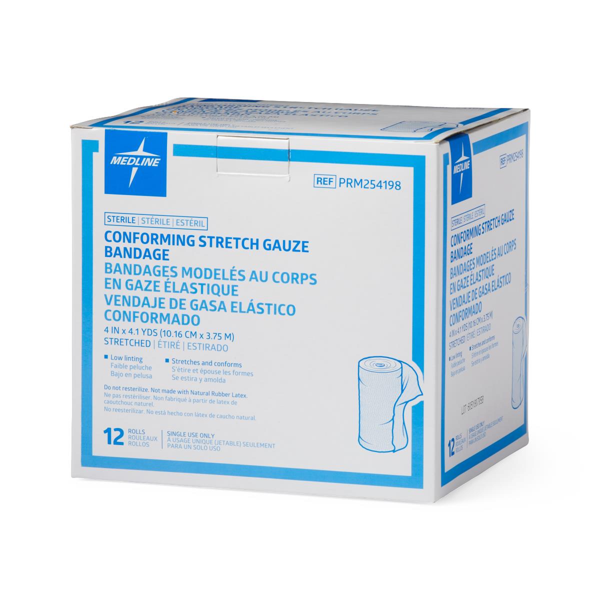 Medline Sterile Conforming Stretch Gauze Bandages