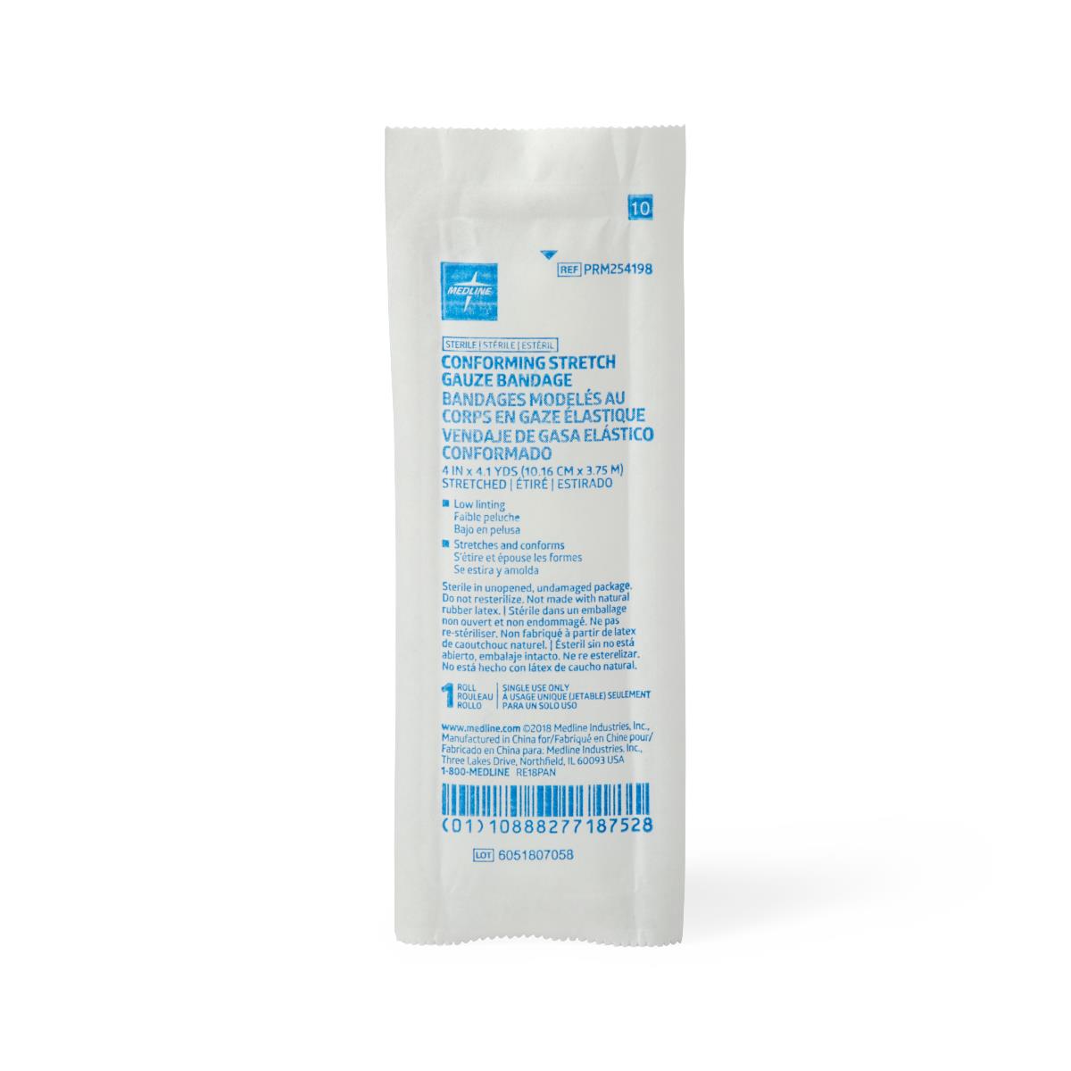 Medline Sterile Conforming Stretch Gauze Bandages