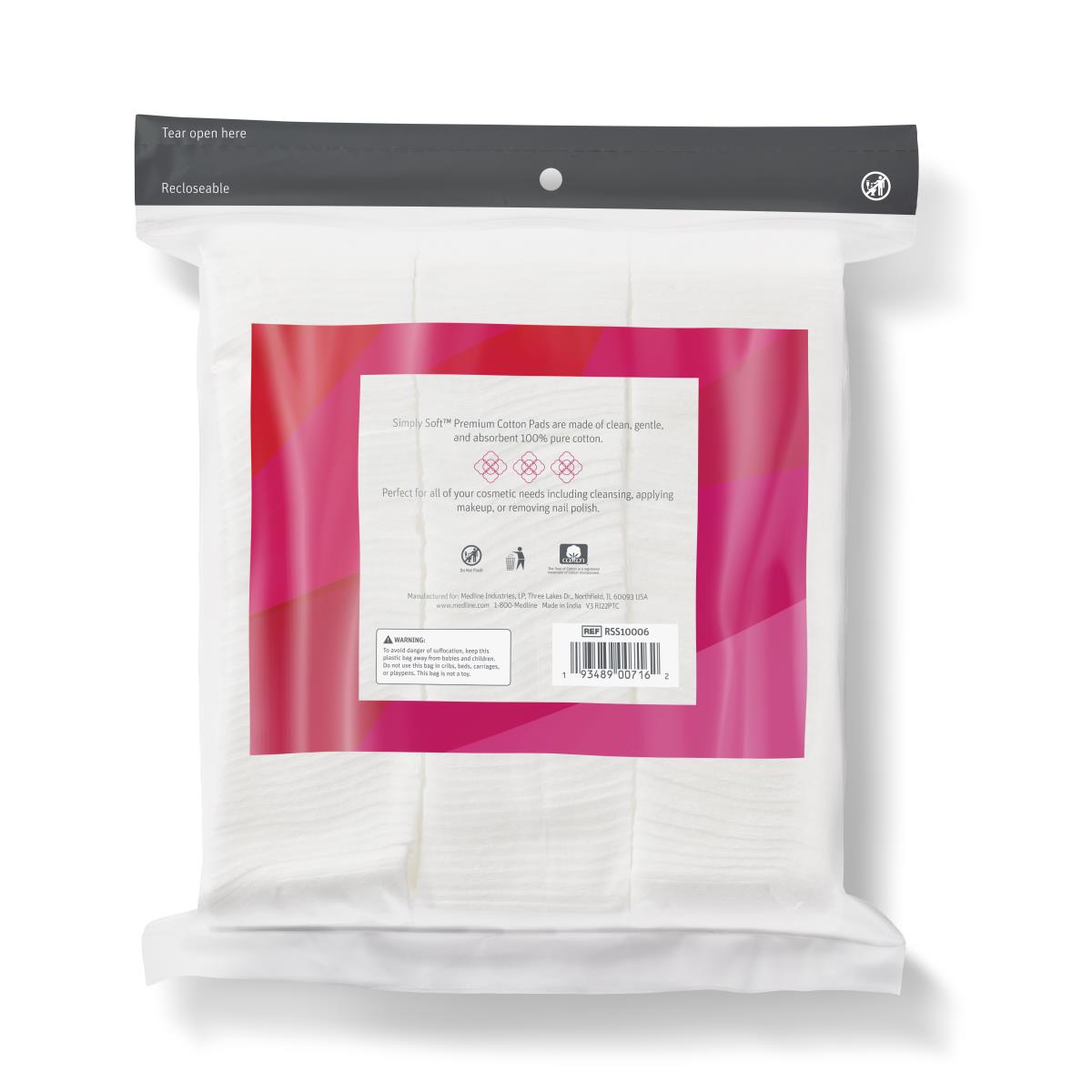 Medline Simply Soft Premium Cotton Pads