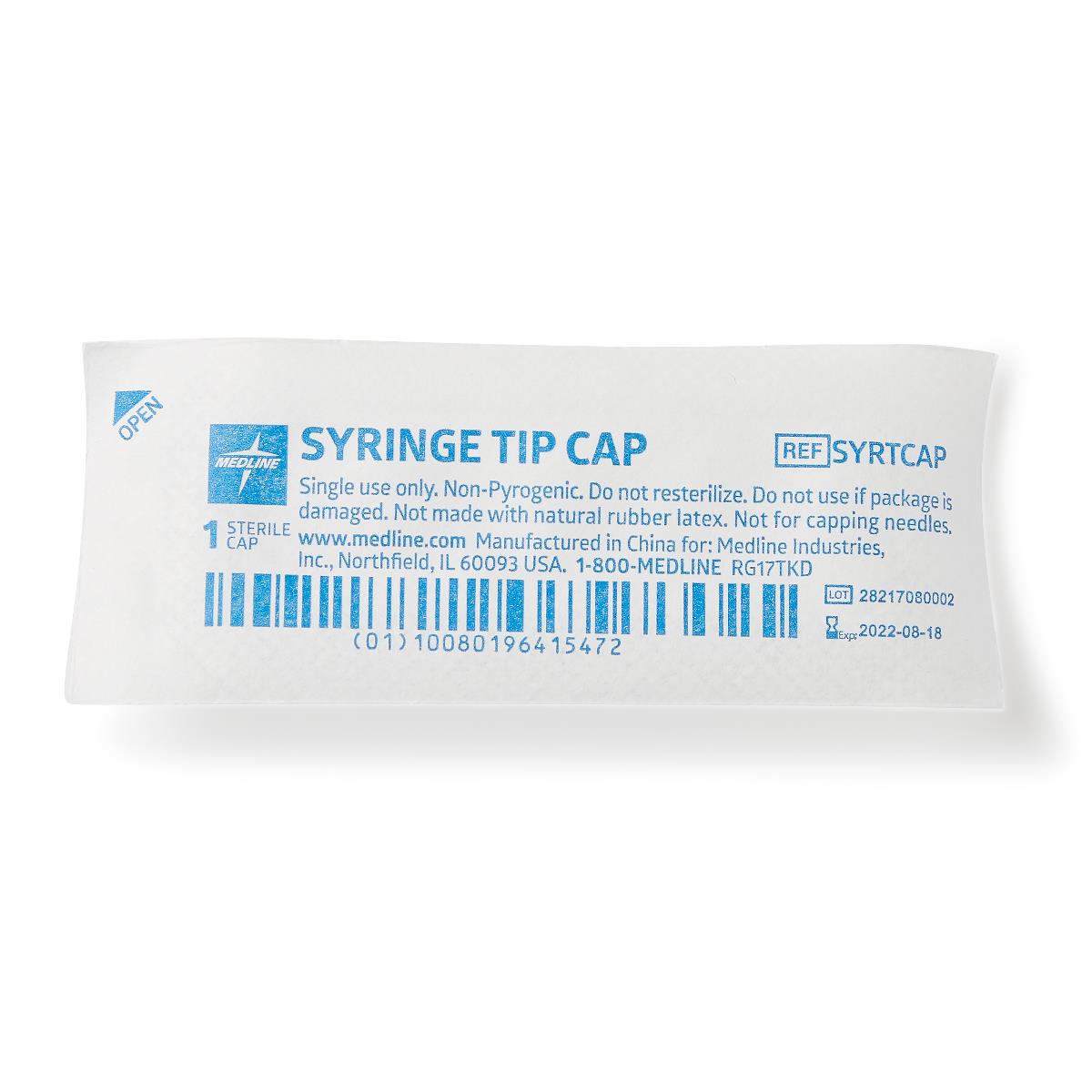 Medline Sterile Tip Luer-Lock Syringe Cap