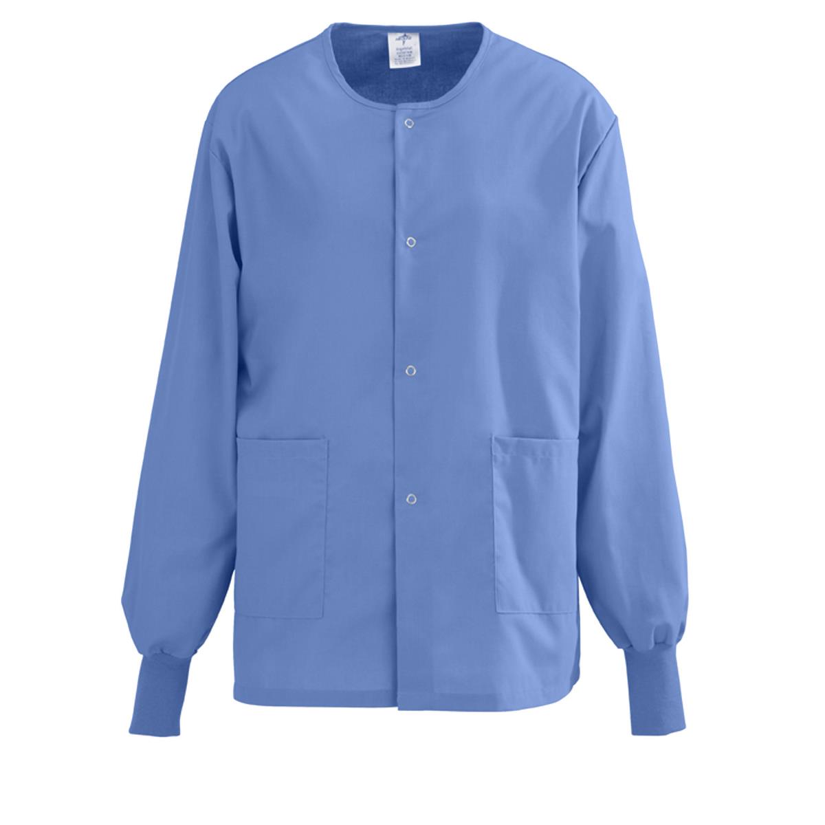 AngelStat Style 849 Unisex Scrub Jackets -Ceil Blue