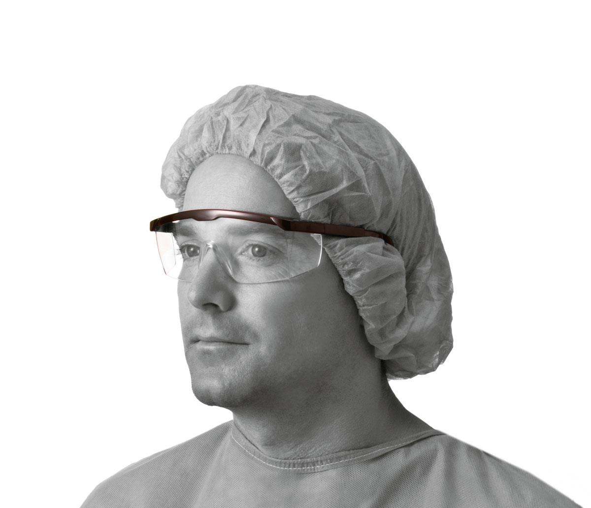Medline Clear Safety Glasses with Black Frame