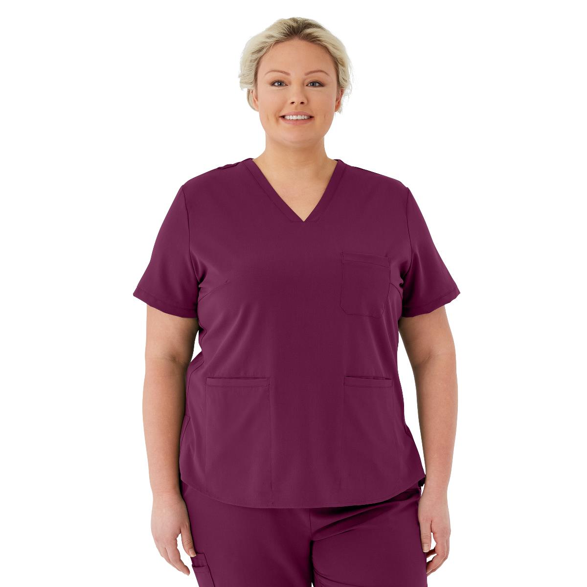 Lexington AVE Women's V-Neck Scrub Tops with 3 Pockets - BeHope
