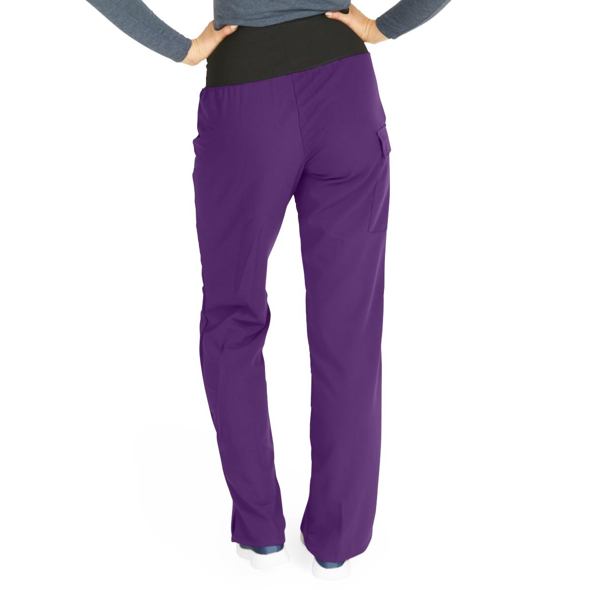 Ocean AVE Women's Wide Waistband Stretch Scrub Pants - Regular Length (Style 5560)