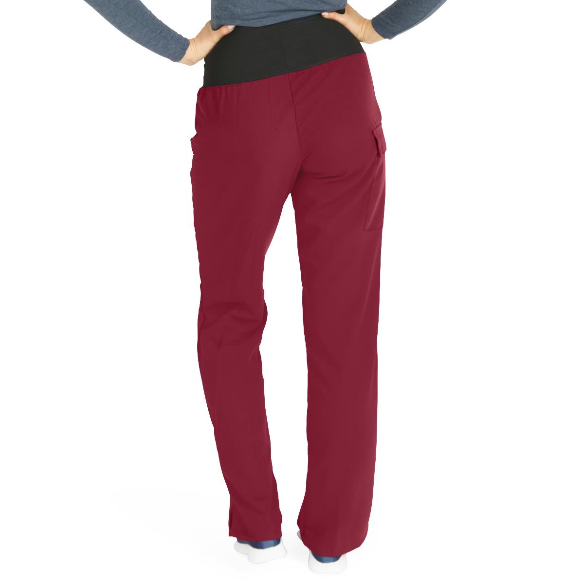 Ocean AVE Women's Wide Waistband Stretch Scrub Pants - Petite Length (Style 5560)