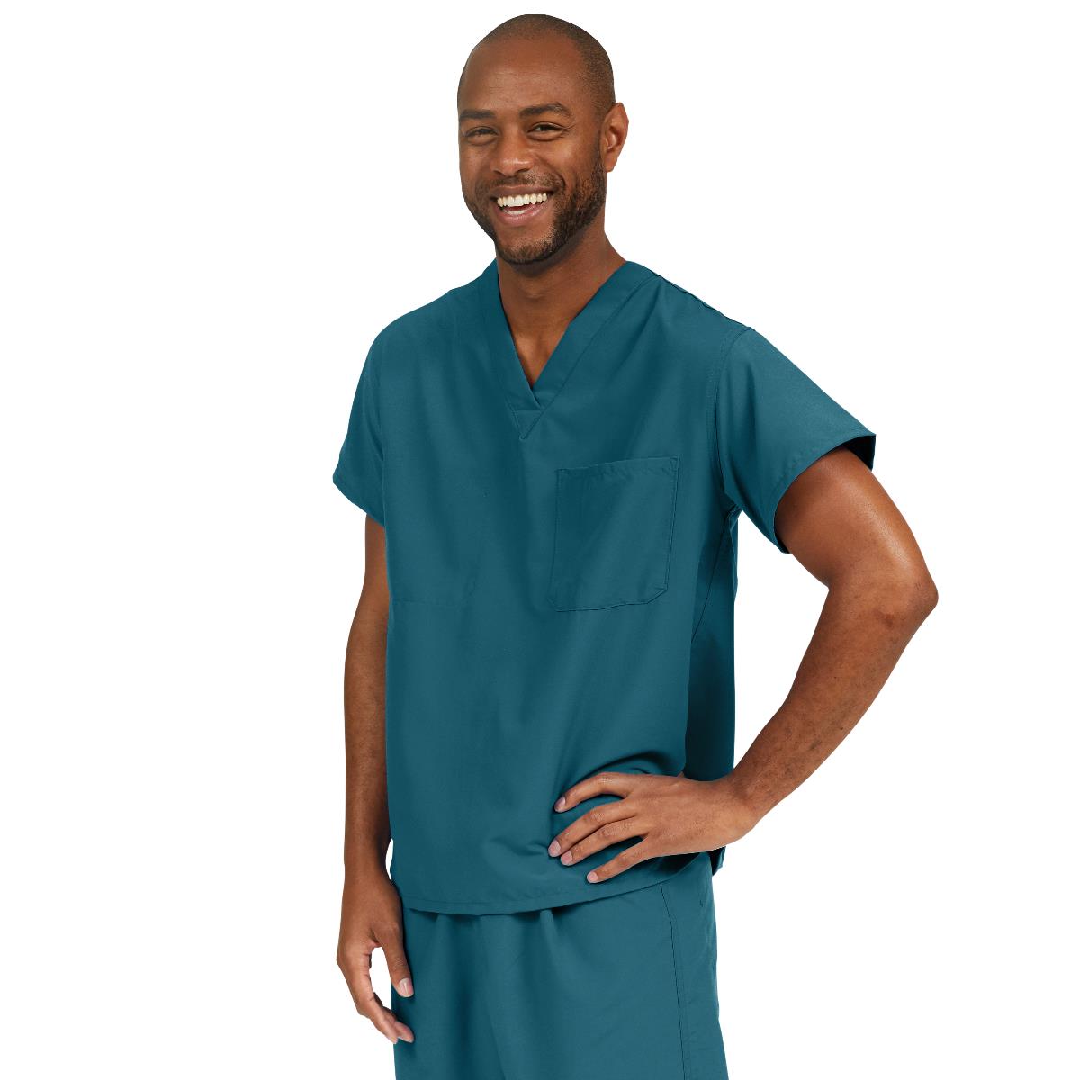 PerforMAX Unisex Reversible V-Neck Scrub Tops with 2 Pockets - BeHope