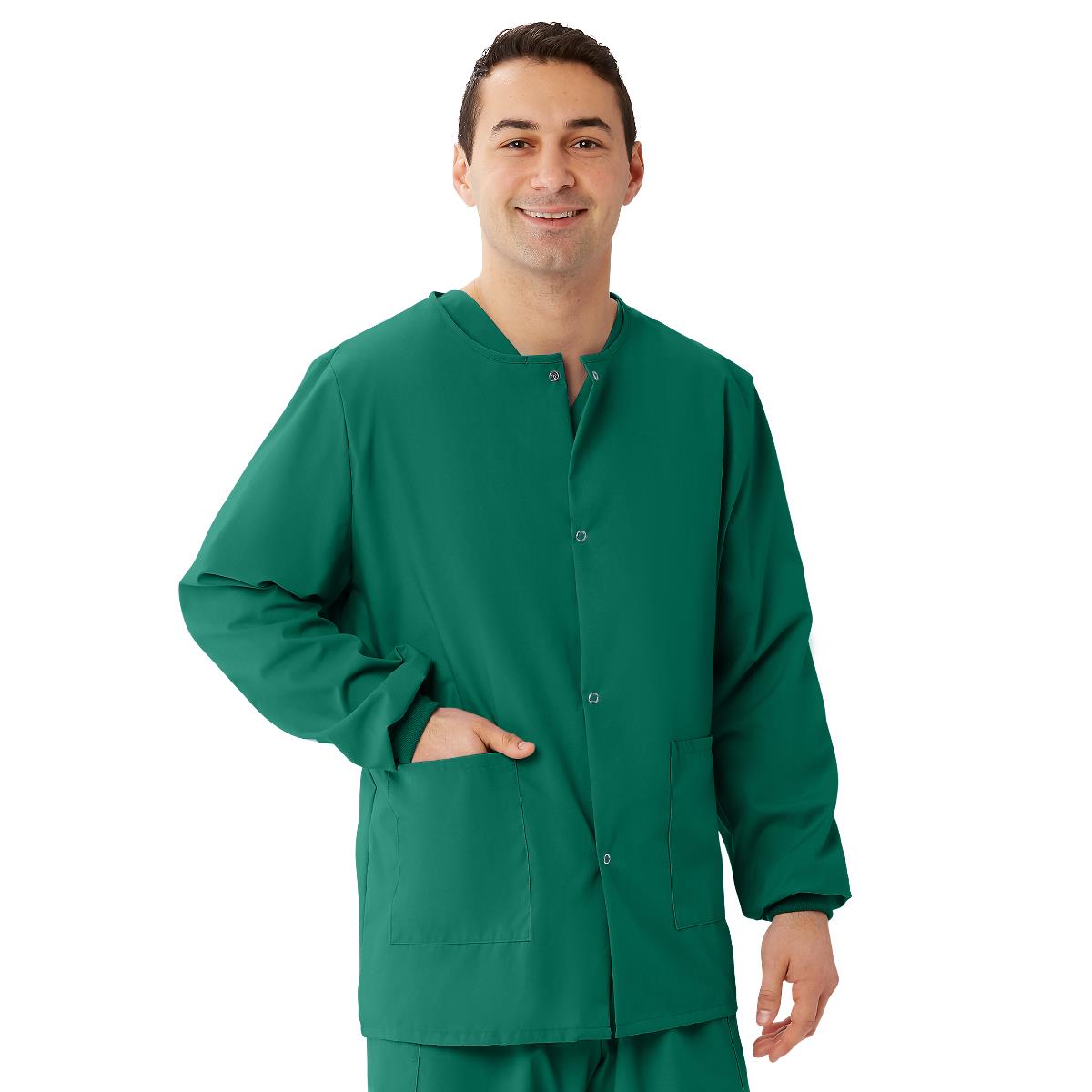 AngelStat Style 849 Unisex Scrub Jackets - Emerald