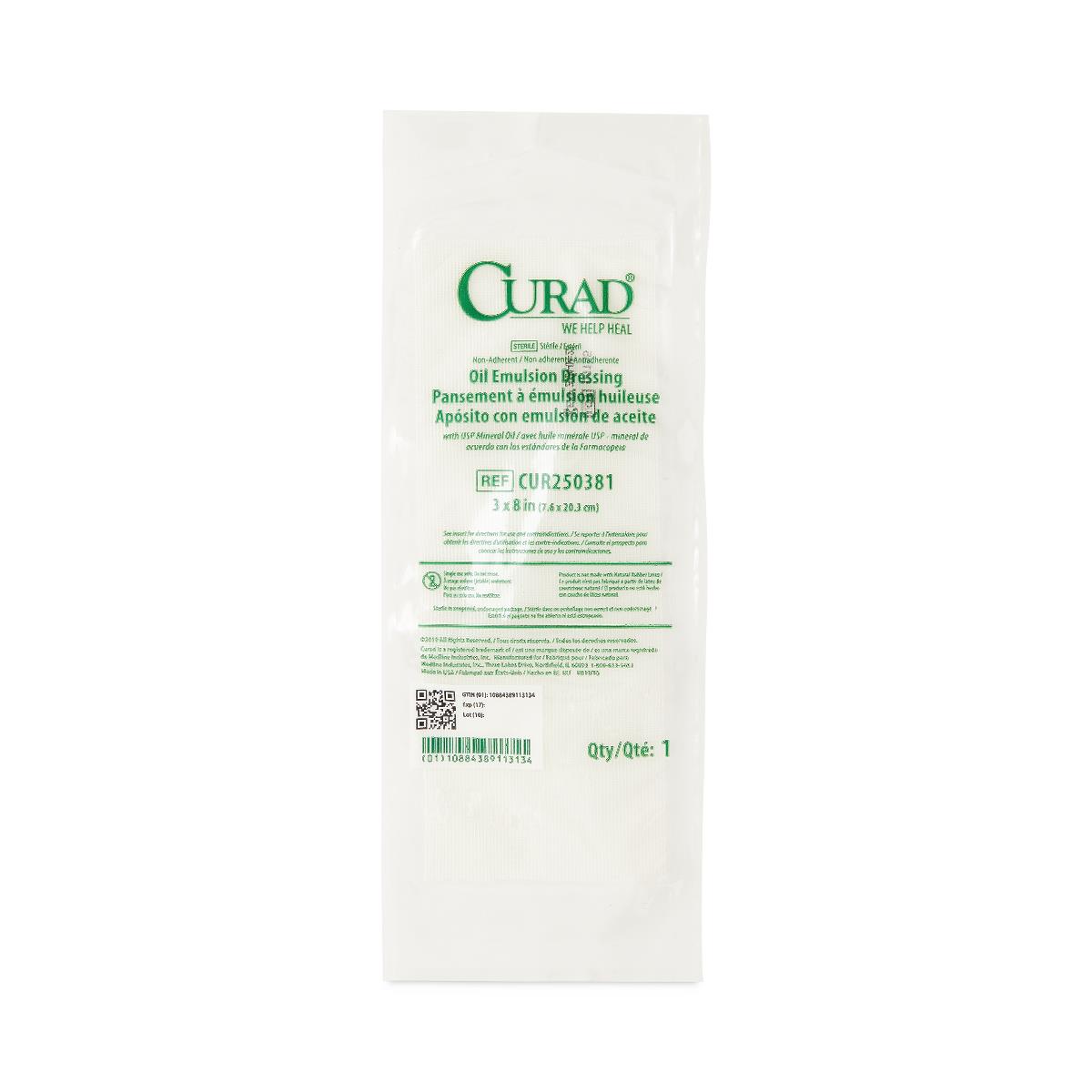 CURAD Nonadherent Sterile Oil Emulsion Dressings