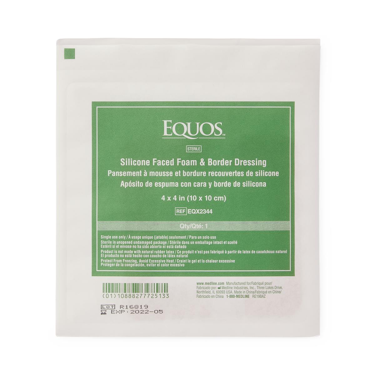 Equos 5-layer Square Foam Wound Dressings With Silicone Adhesive - BeHope
