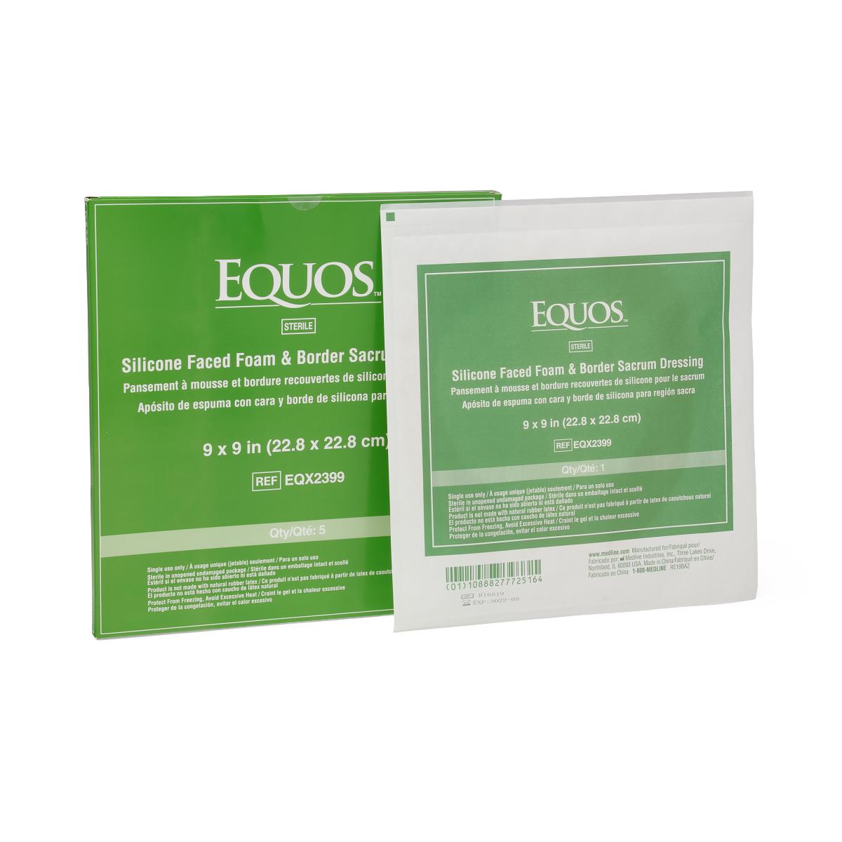 EQUOS 5-Layer Square Foam Dressings with Silicone Adhesive - BeHope