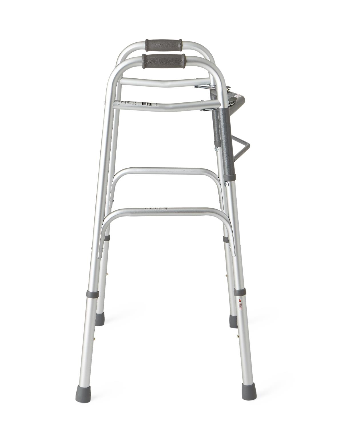 Medline Two-Button Folding Walkers without Wheels
