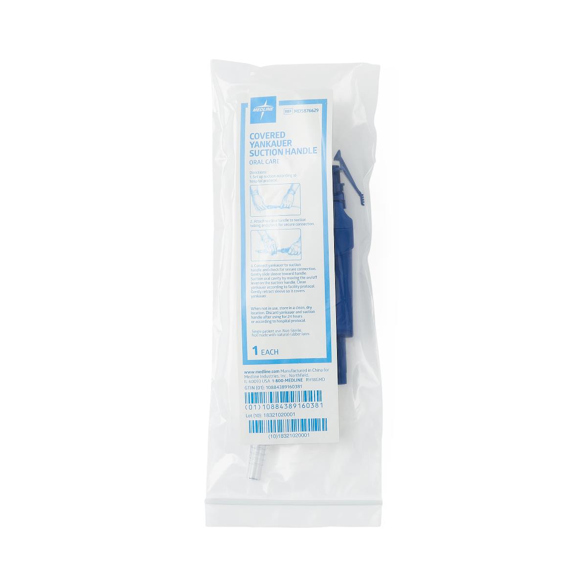Medline Covered Yankauer With On / Off Valve Suction Handle - BeHope