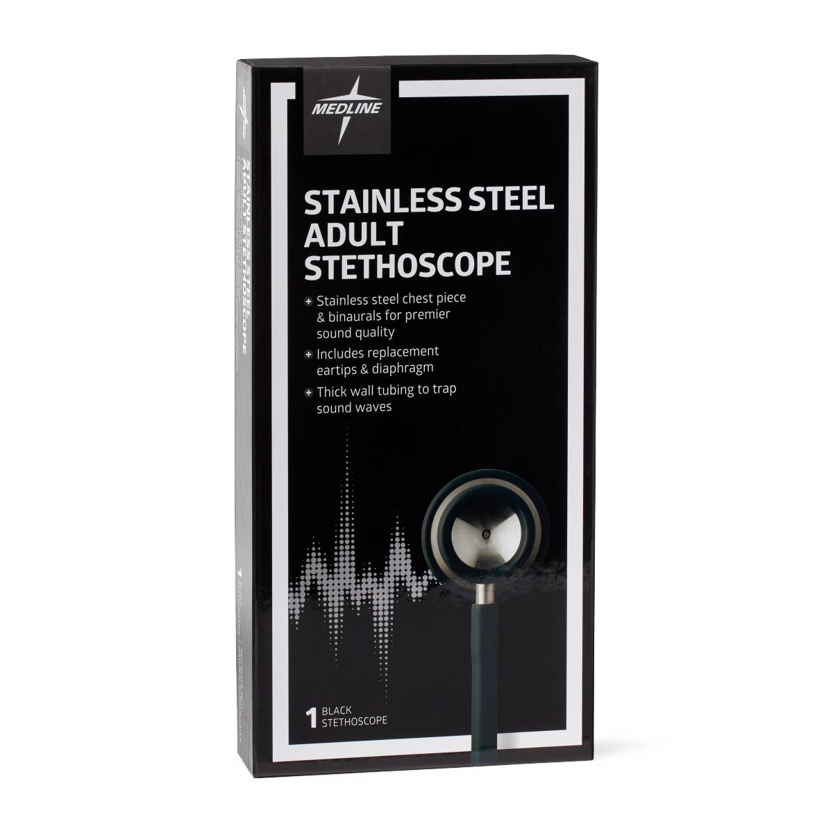 Medline Adult Stainless Steel Stethoscopes