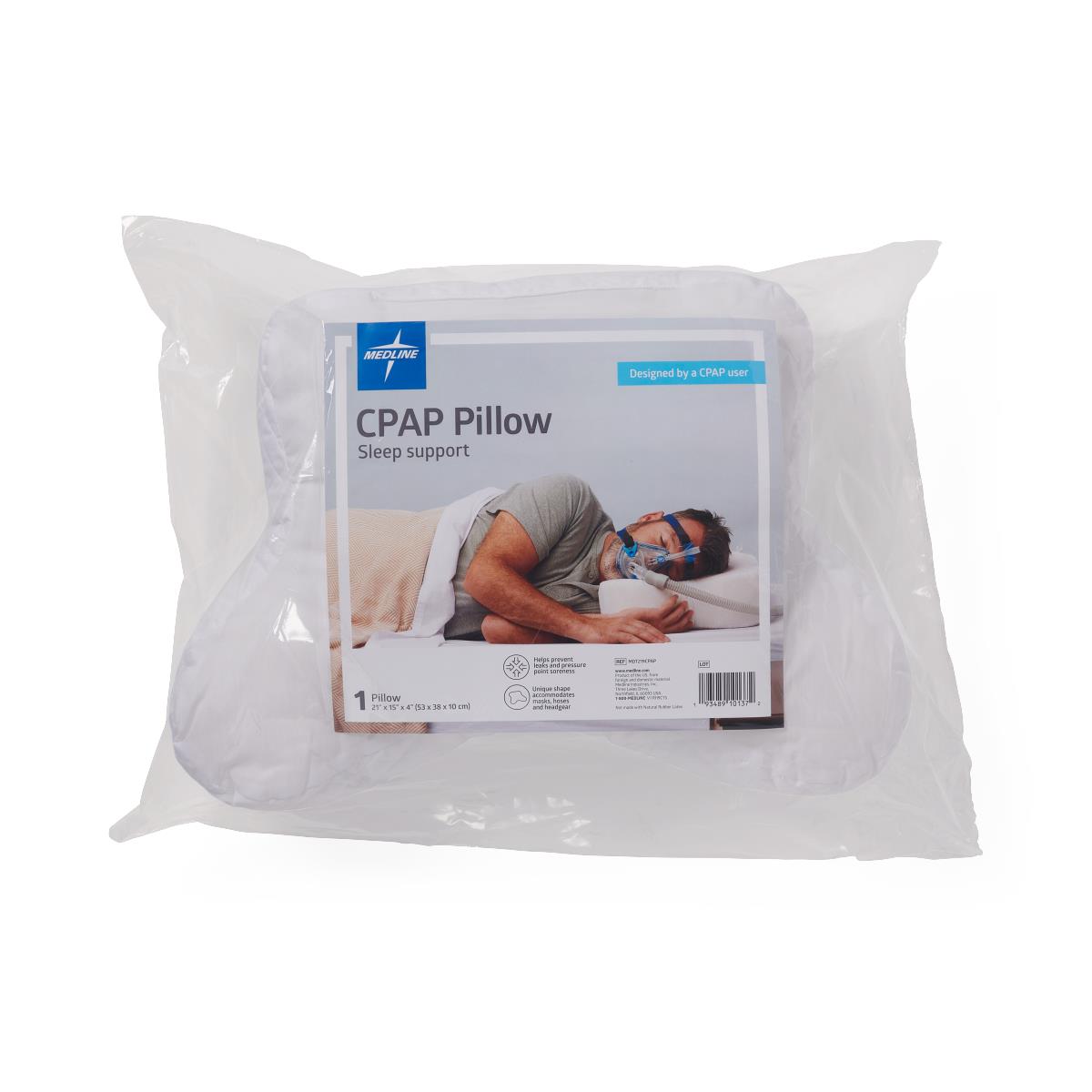 Medline CPAP pillow, showcasing its support features.