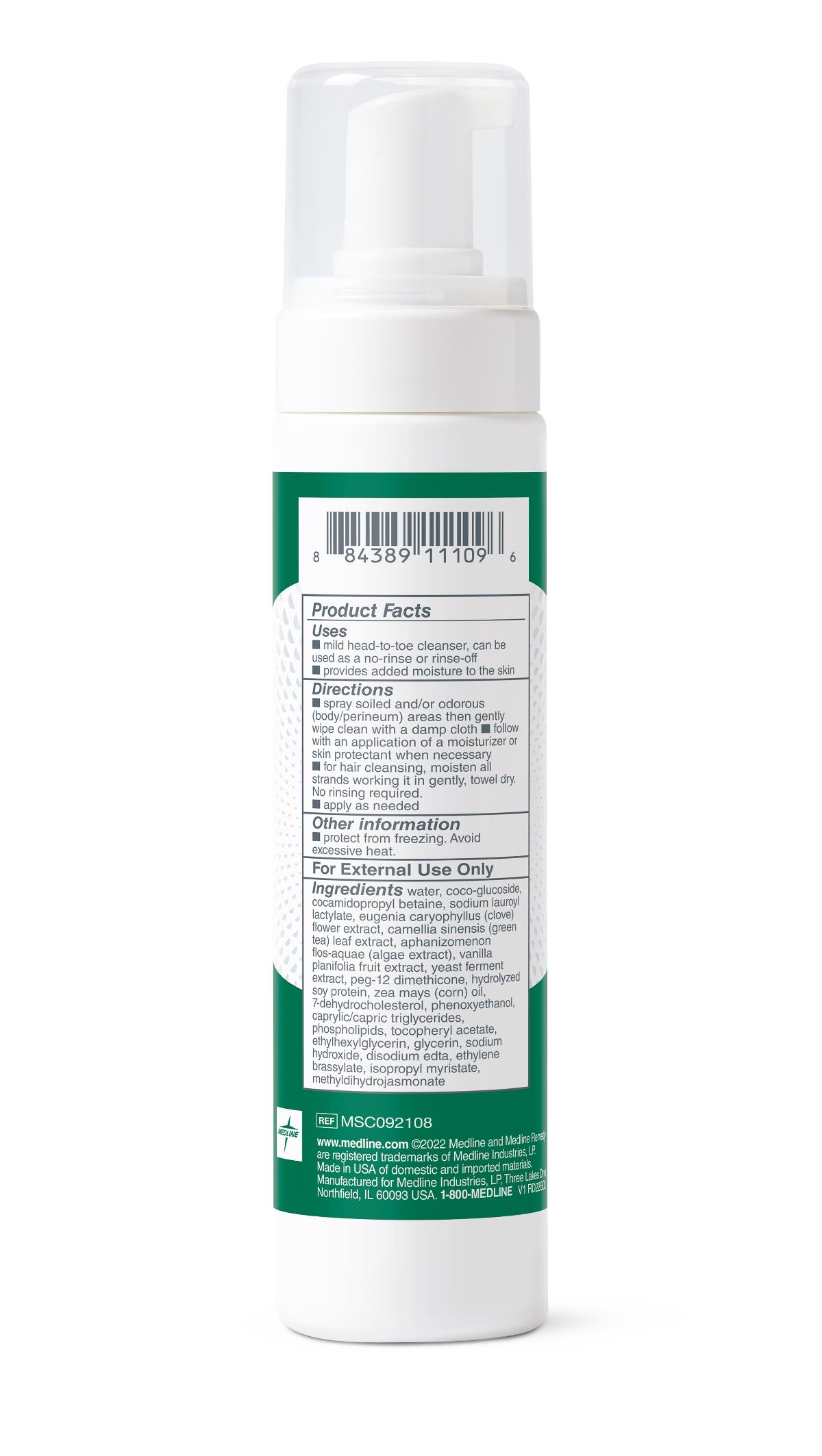 Medline Remedy Clinical No-Rinse Foam Cleanser