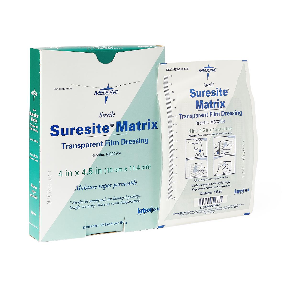 SureSite Matrix Transparent Film Dressing