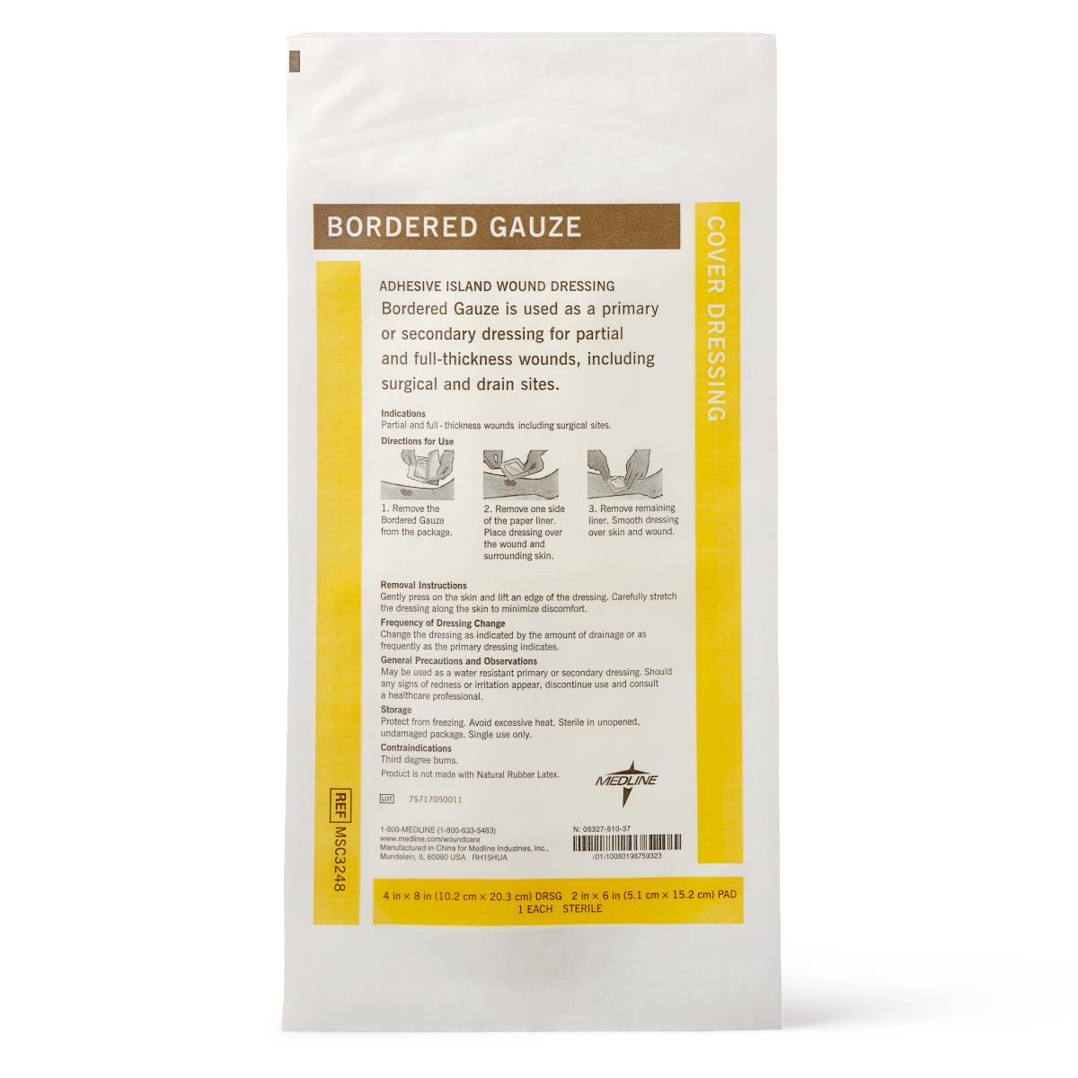 Medline Bordered Gauze Adhesive Island Wound Dressings - BeHope