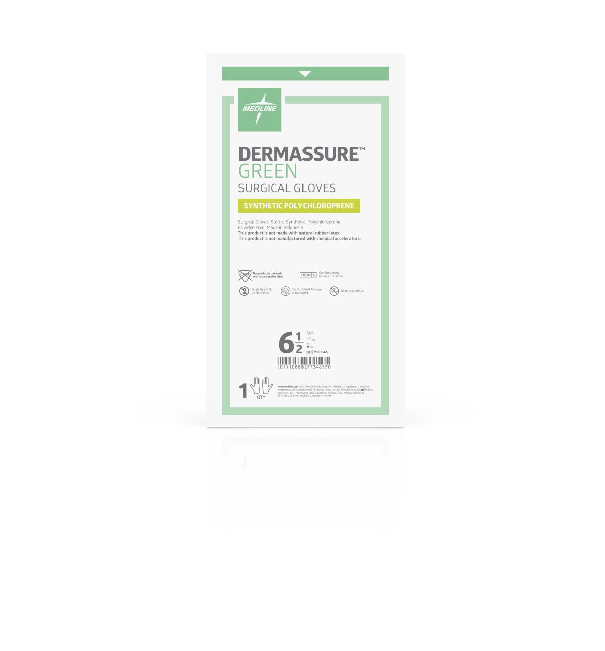 DermAssure Green Surgical Gloves