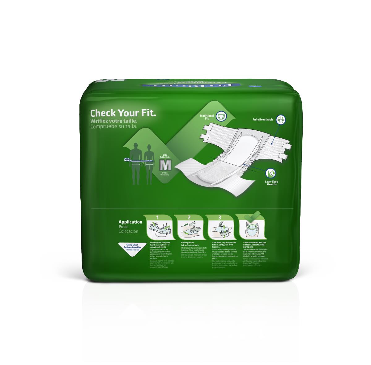FitRight Extended Wear High-Capacity Adult Incontinence Briefs