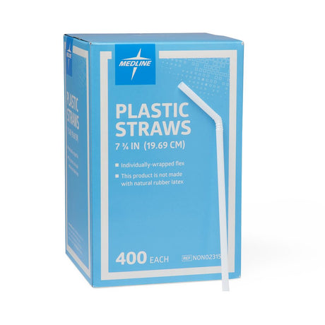 Medline Flexible Plastic Drinking Straws - BeHope
