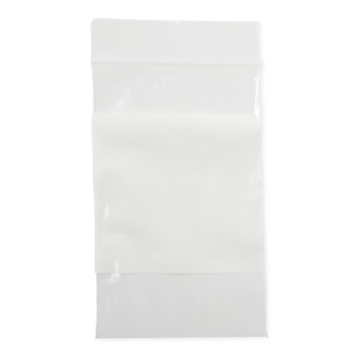 Medline Plastic Zip Closure Bags with White Write-On Block