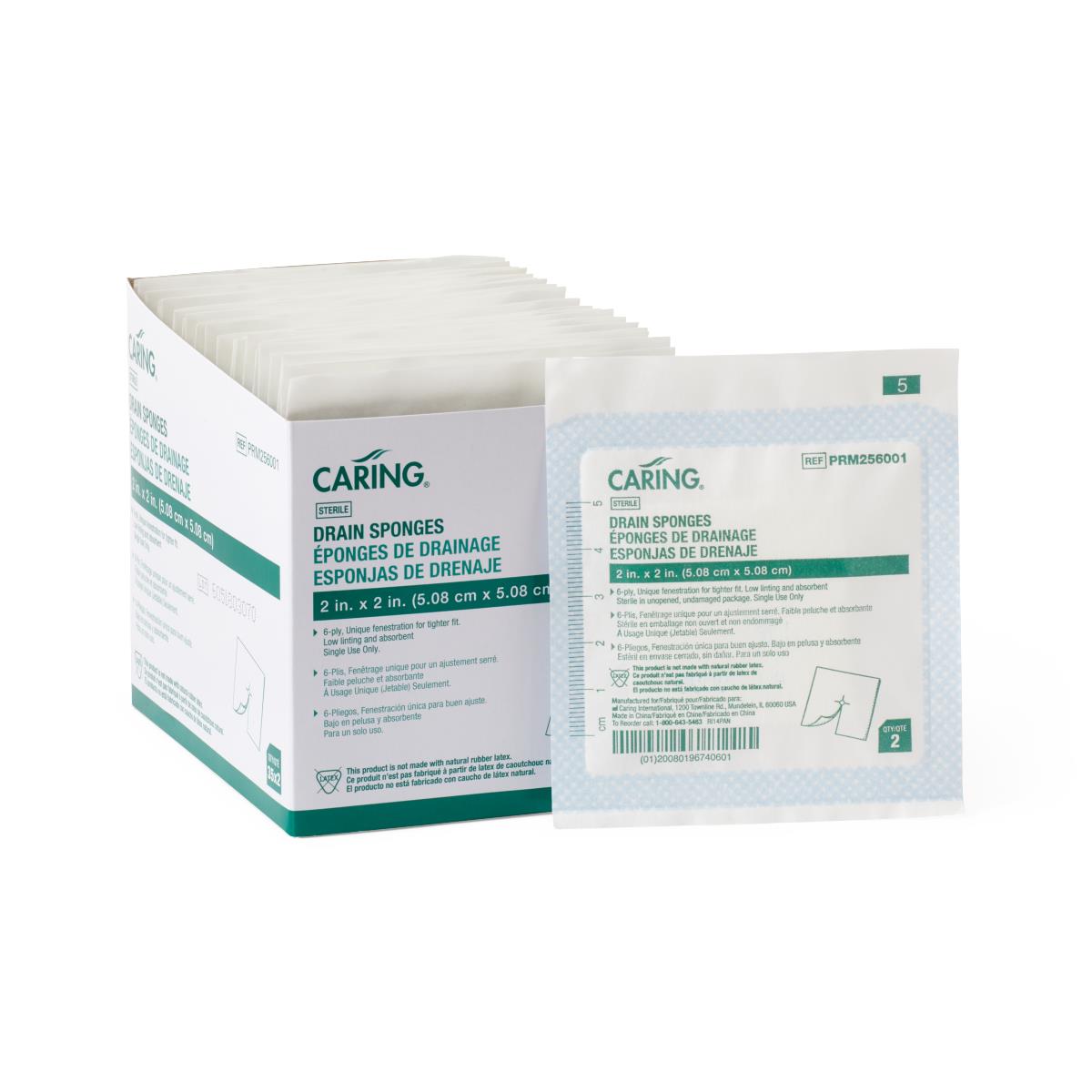 Medline Sterile Nonwoven Gauze Drain Sponges - BeHope