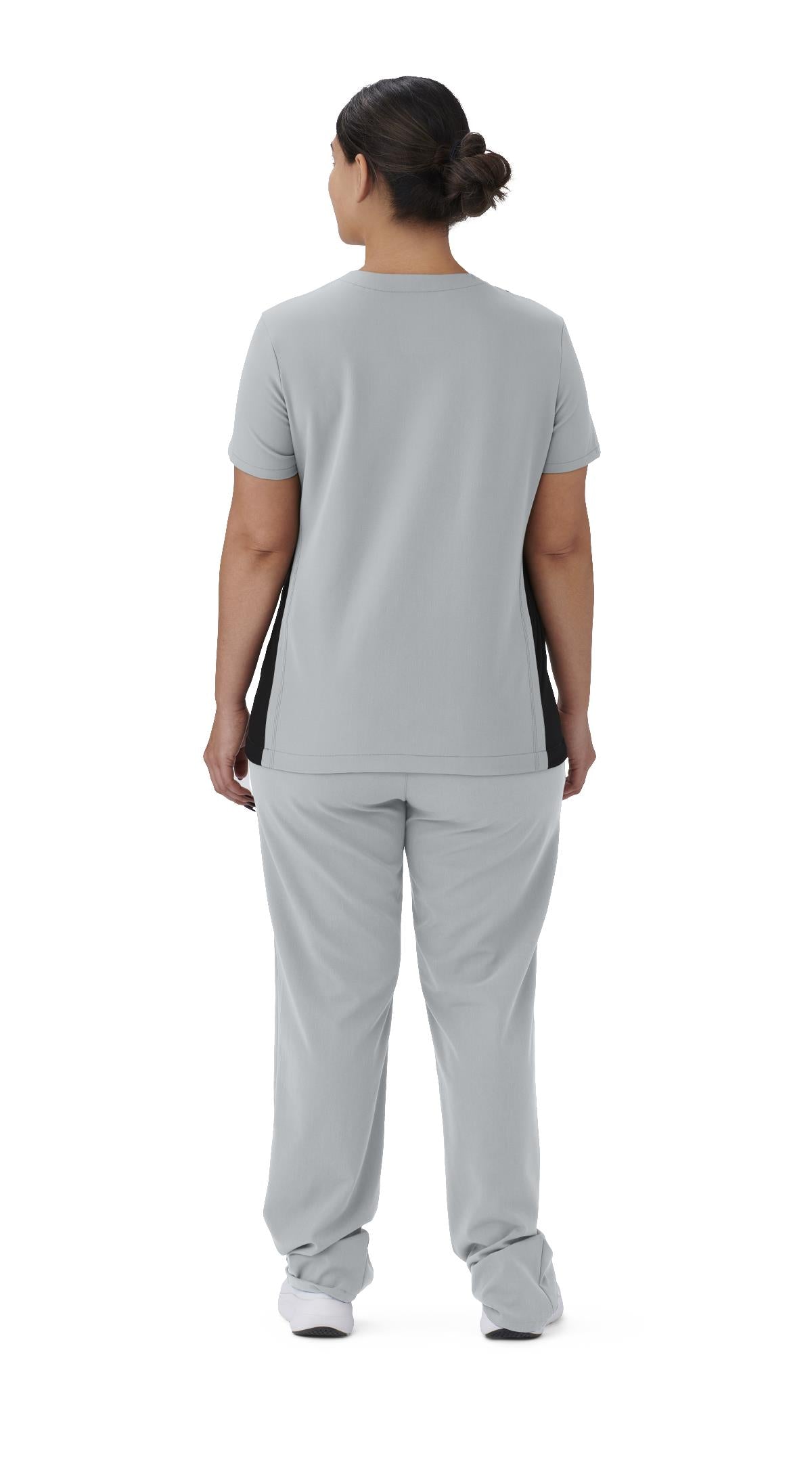 Staten AVE Women's Yoga-Style Scrub Tops with Zipper Pockets (Style 4865)