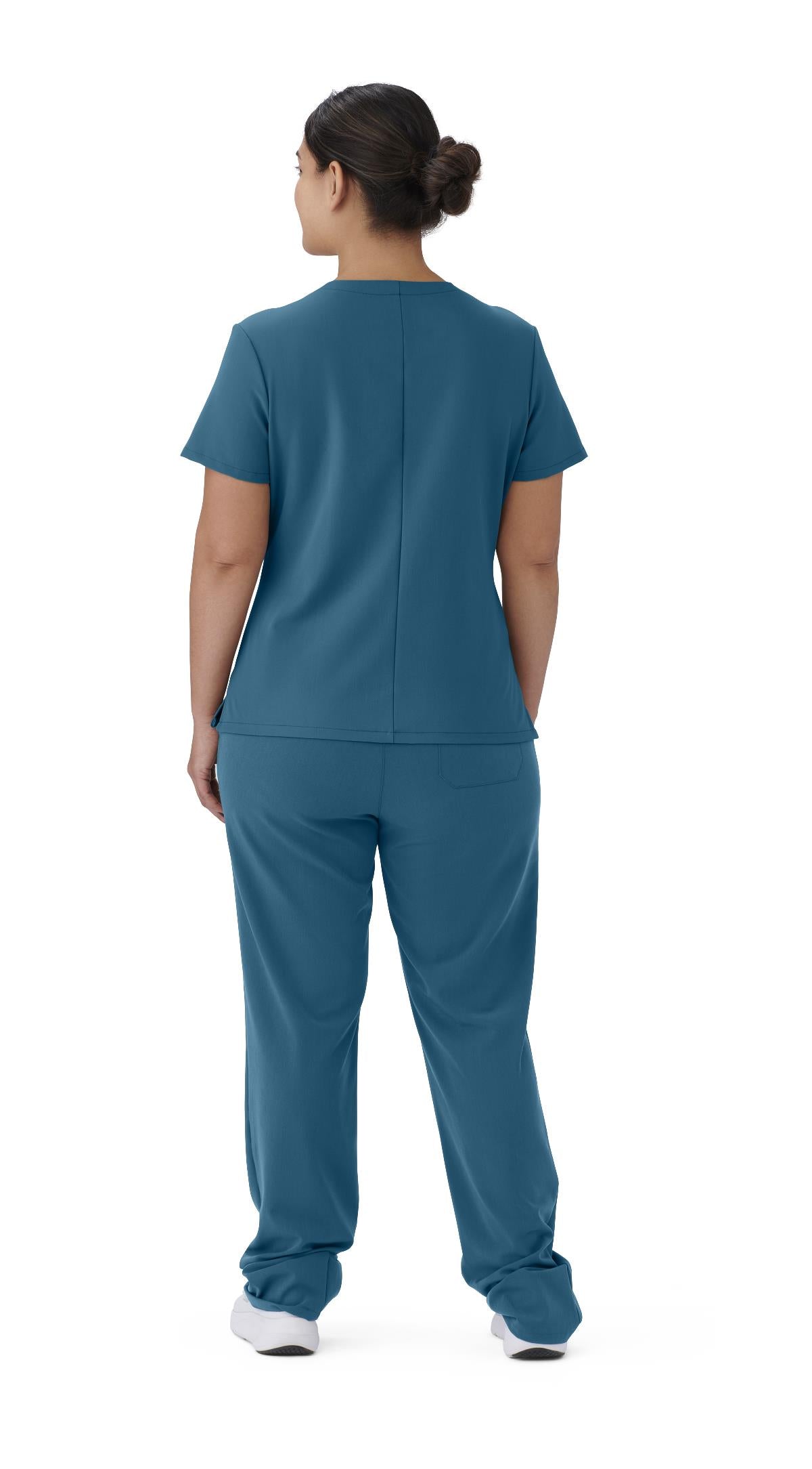 Brooklyn AVE Women's Mock Wrap 2-Pocket Scrub Tops (Style 48787)