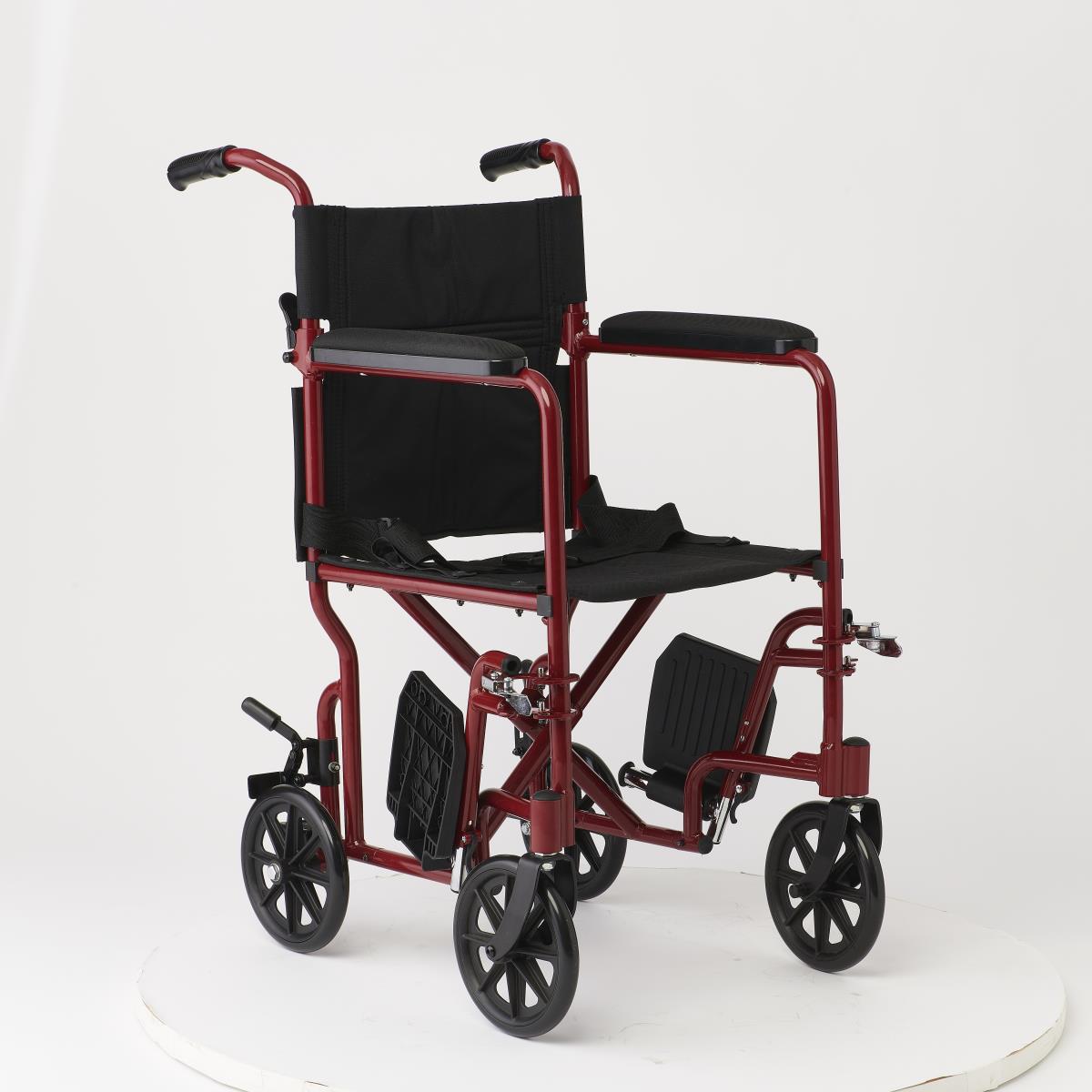 Medline Basic Aluminum Transport Chair with 8" Wheels
