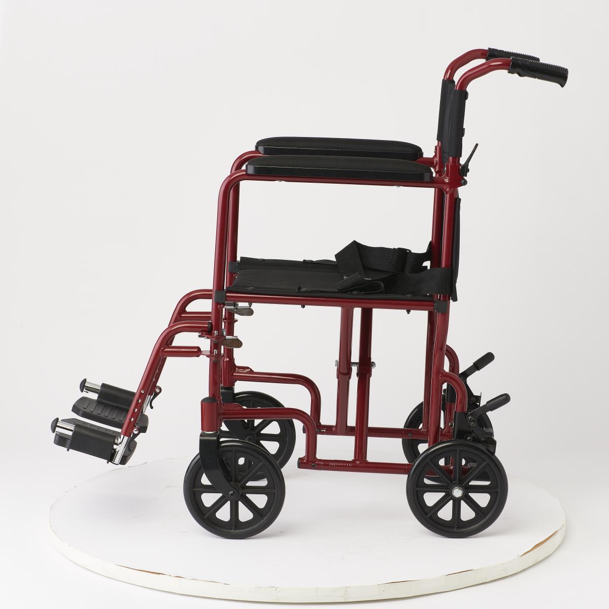 Medline Basic Aluminum Transport Chair with 8" Wheels