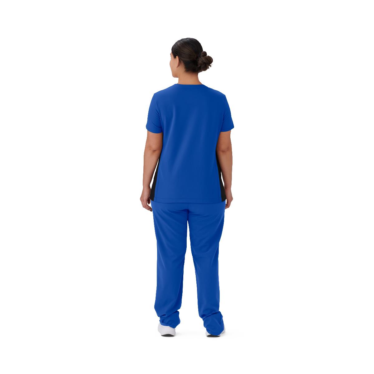 Staten AVE Women's Yoga-Style Scrub Tops with Zipper Pockets (Style 4865)