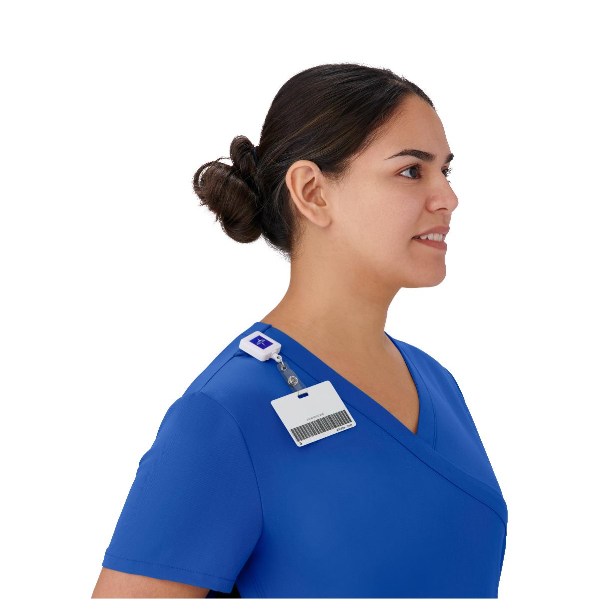 Staten AVE Women's Yoga-Style Scrub Tops with Zipper Pockets (Style 4865)