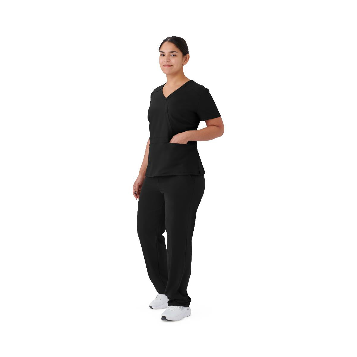 Brooklyn AVE Women's Mock Wrap 2-Pocket Scrub Tops (Style 48787)