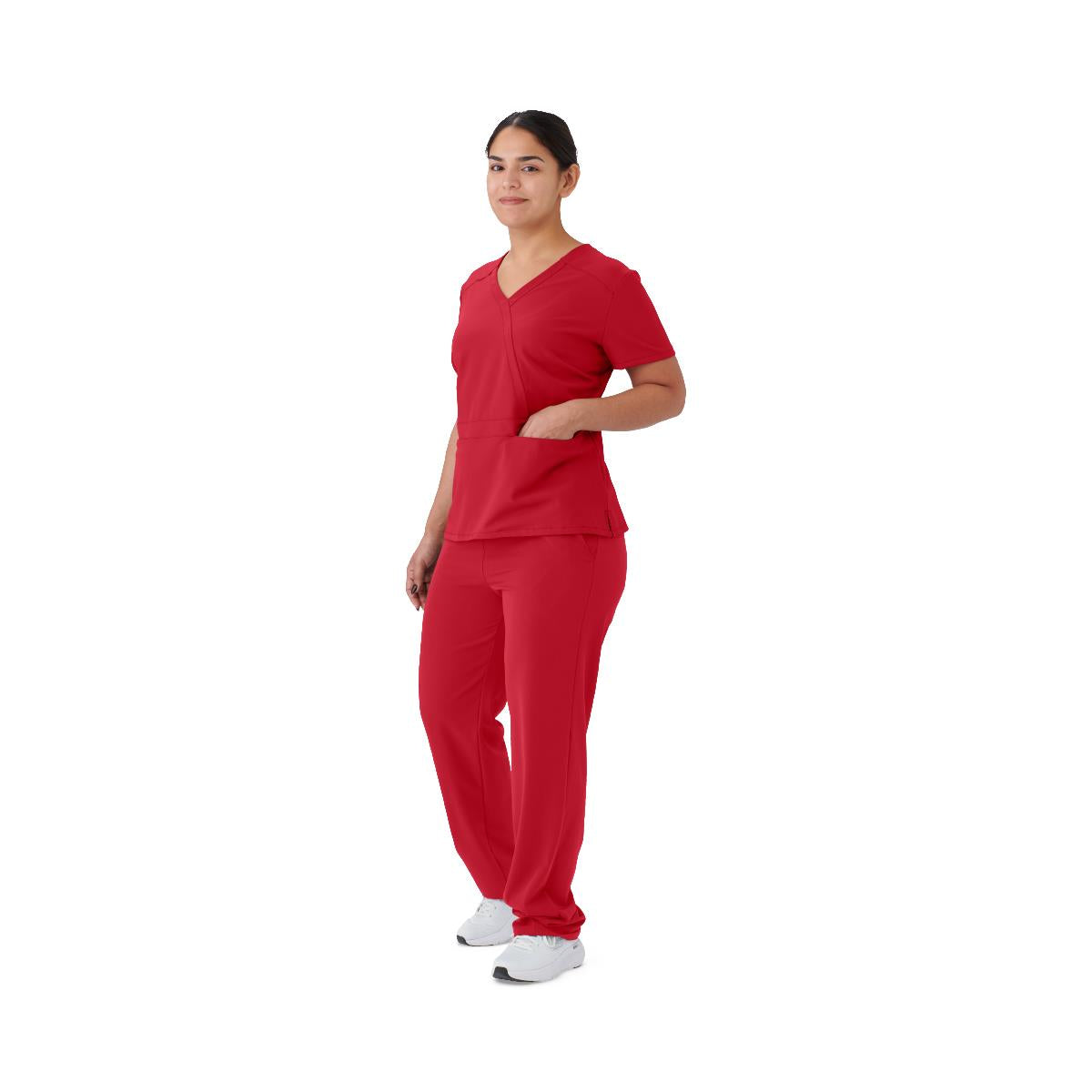 Brooklyn AVE Women's Mock Wrap 2-Pocket Scrub Tops (Style 48787)