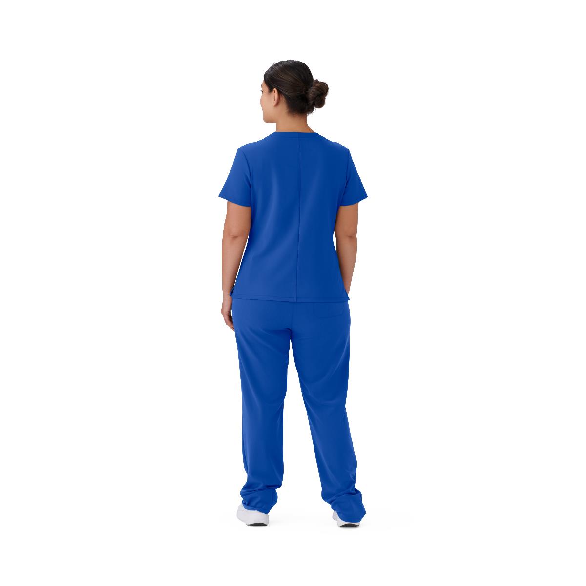 Brooklyn AVE Women's Mock Wrap 2-Pocket Scrub Tops (Style 48787)
