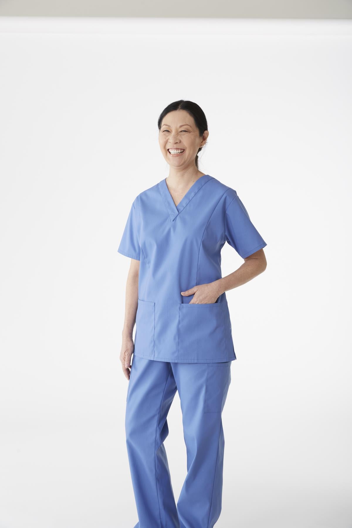 ComfortEase Women's 2-Pocket Scrub Tops (Style 8801)