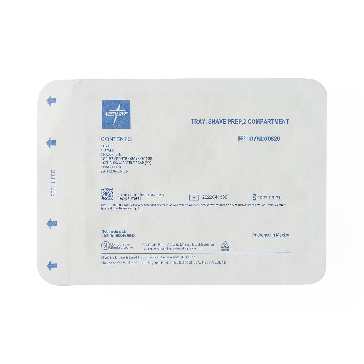 Dual-compartment Shave Prep Trays - BeHope