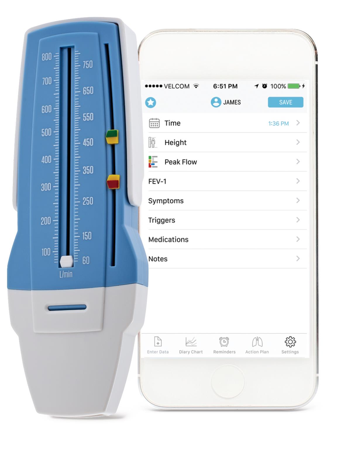 Medline Hudson RCI AsthmaMD Peak Flow Meter